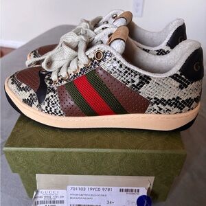 Gucci Python Sneakers 34.5